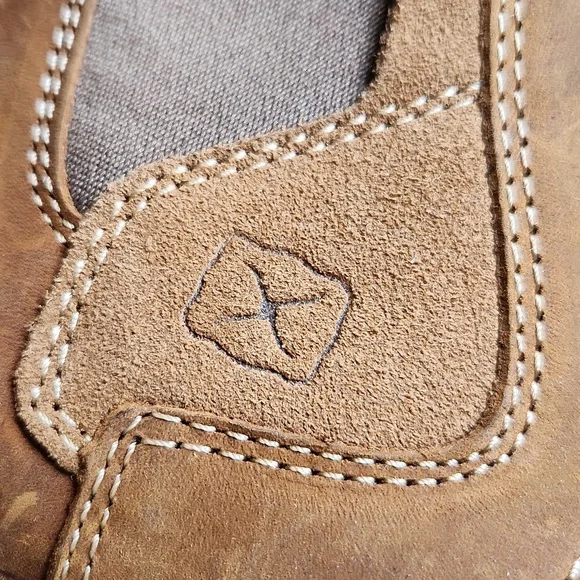 Twisted X Chelsea Driving Moc 4 Woven Tan Blue Leather Men's Size 11.5